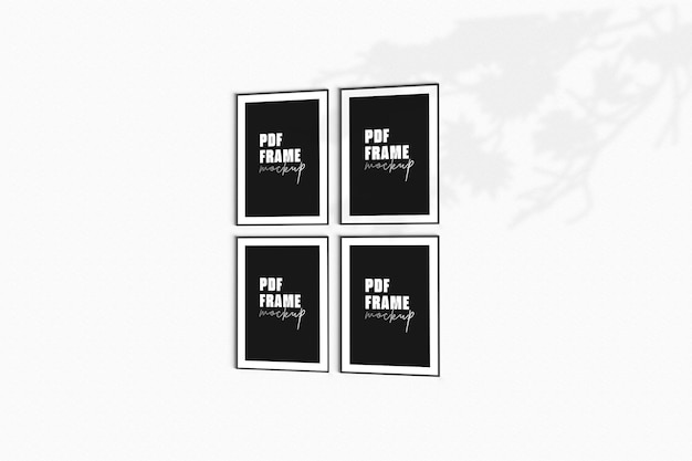PSD fully editable mockup of vertical poster frame