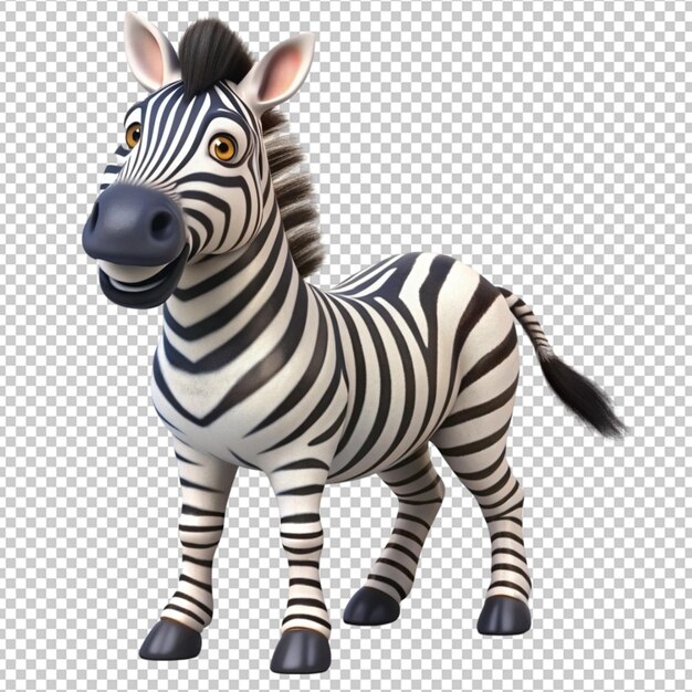 PSD fun zebra 3d illustration
