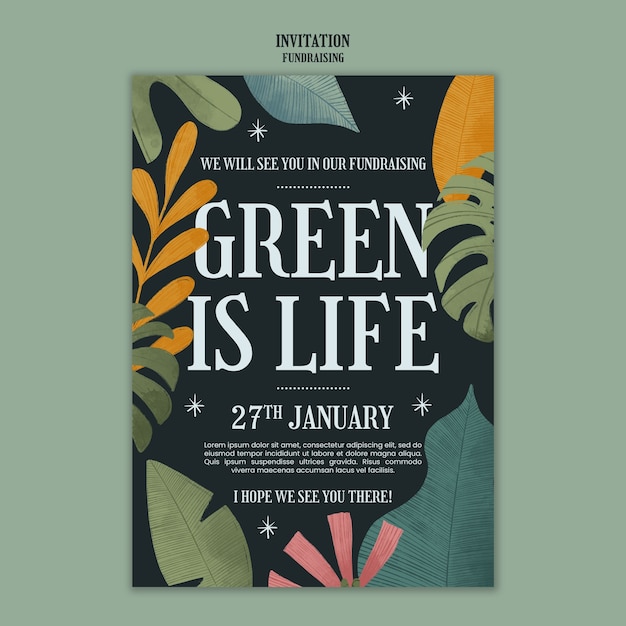 PSD fundraising template design