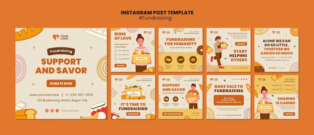 PSD fundraising  template design