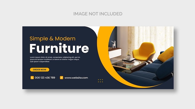 PSD furniture facebook cover page template