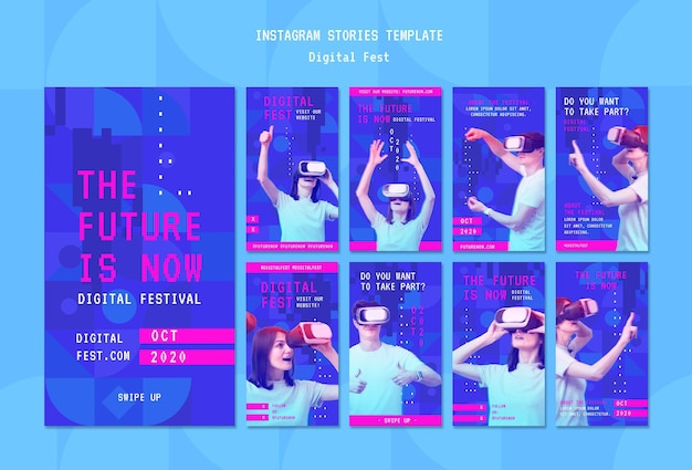 PSD the future is now instagram stories template