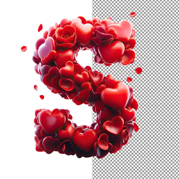 PSD futuristic letter forms 3d isolated alphabet