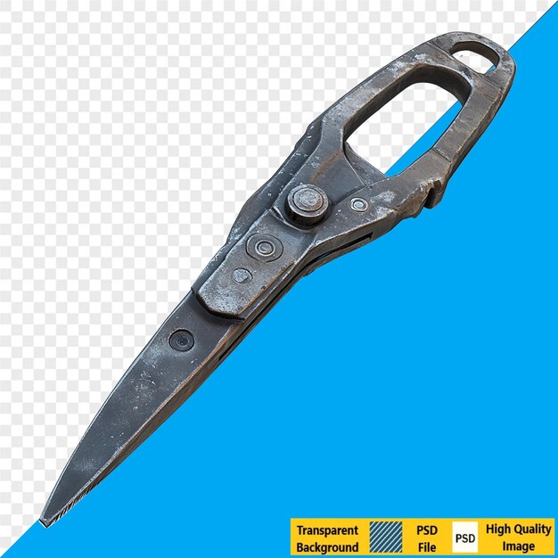PSD futuristic metal knife render