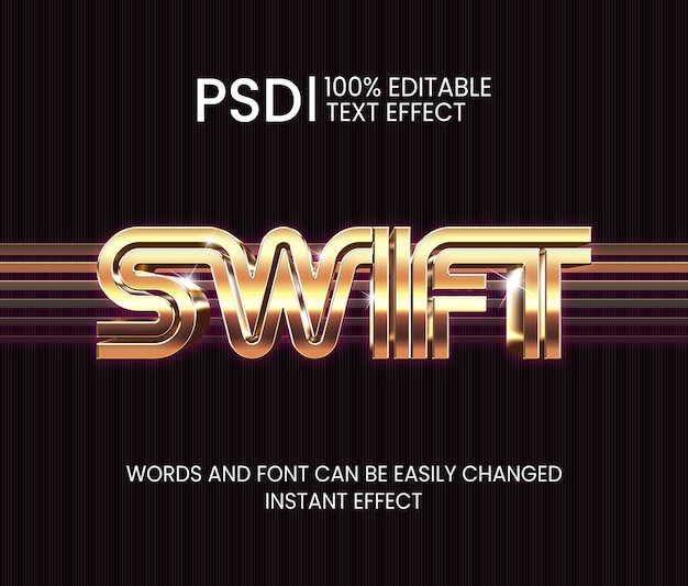 PSD futuristic vintage retro style 3d fully editable text effect psd
