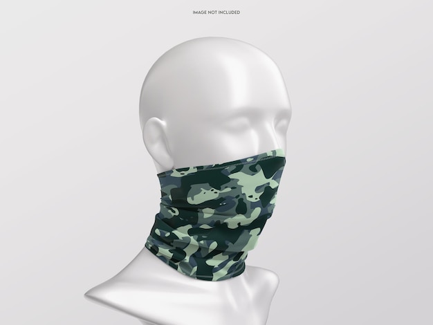 PSD gaiter face mask mockup