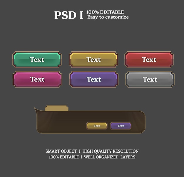 PSD game ui kit 2d game ui user interface casual game ui ui kit ui art cartoon game ui cool ui