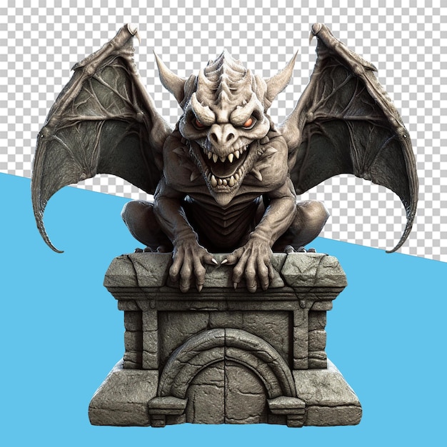 PSD gargoyle isolated object transparent background