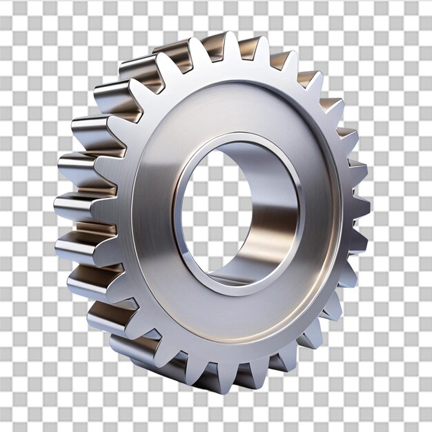 PSD gear setting isolated on transparent background