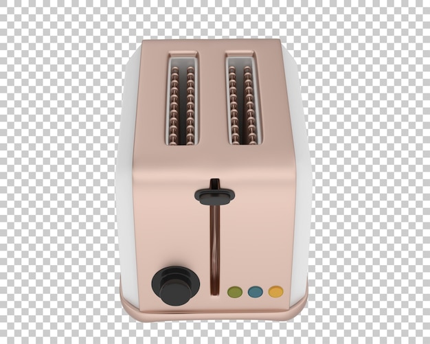 PSD generic toaster on transparent background 3d rendering illustration
