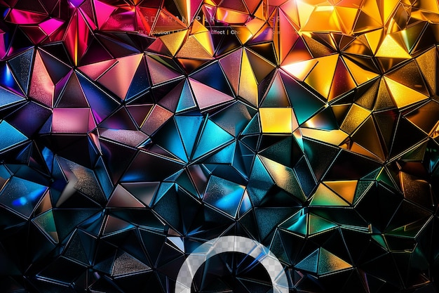 PSD geometric illustration style with gradients and transparency triangle pattern design