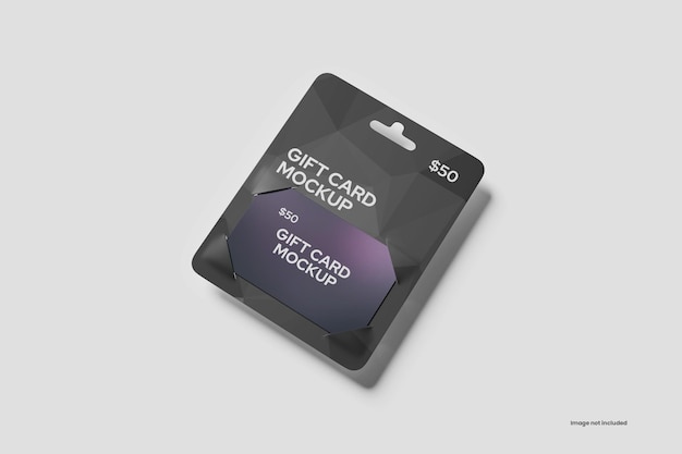 PSD gift card mockup