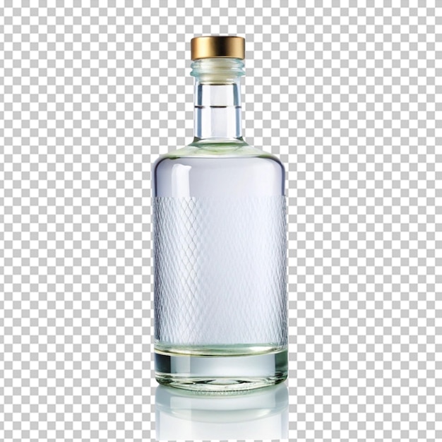 PSD gin bottle on transparent background