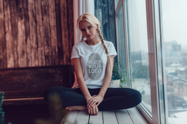 PSD girl t-shirt mock-up