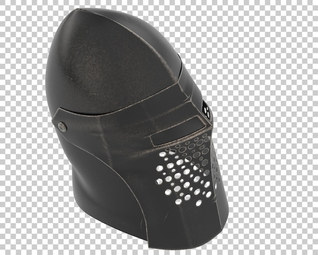 PSD gladiator helmet on transparent background 3d rendering illustration
