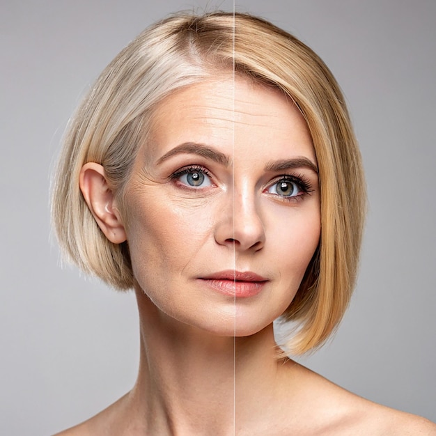 PSD glamorous makeup transformation before and after