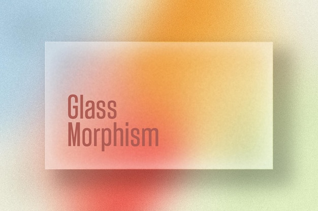 PSD glass morphism design with gradient effect background with gradient texture