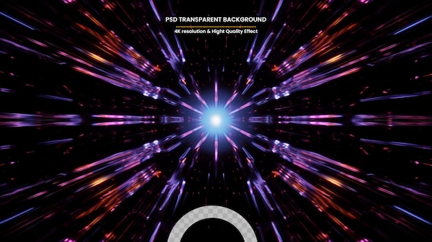 PSD glittering ethnic pattern light effect transparent background