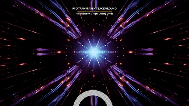 PSD glittering ethnic pattern light effect transparent background