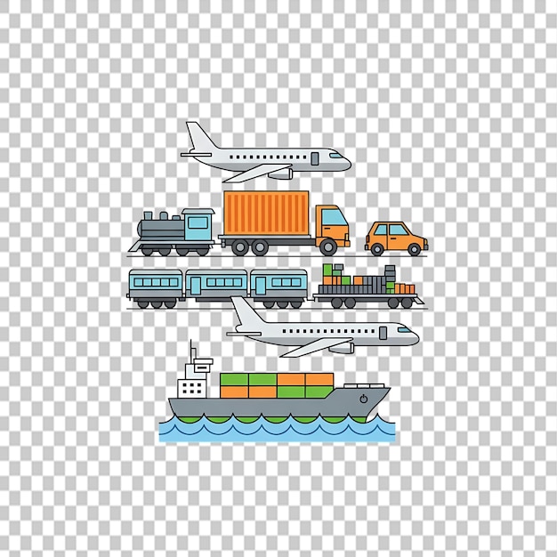 PSD global transportation modes collection