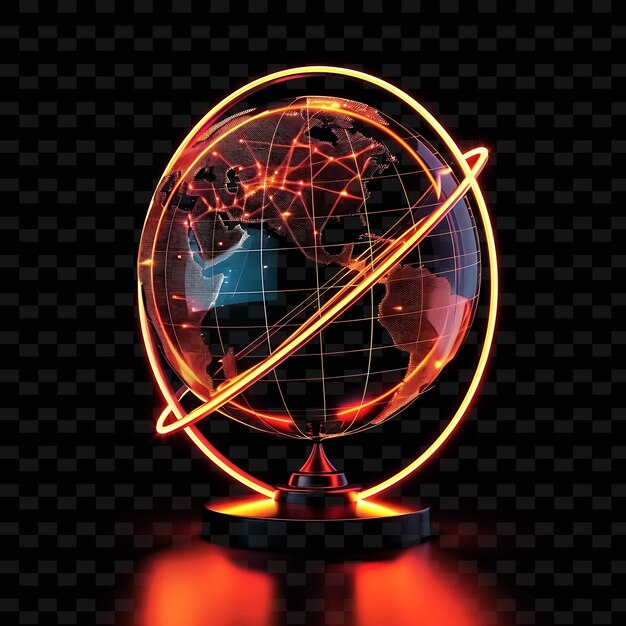 PSD a globe with a globe that says the world on it