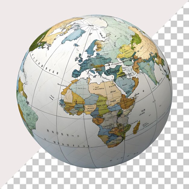 PSD a globe with the number 1 on it