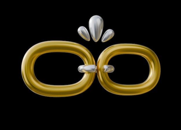 PSD gold black close button 3d render cancel icon isolated