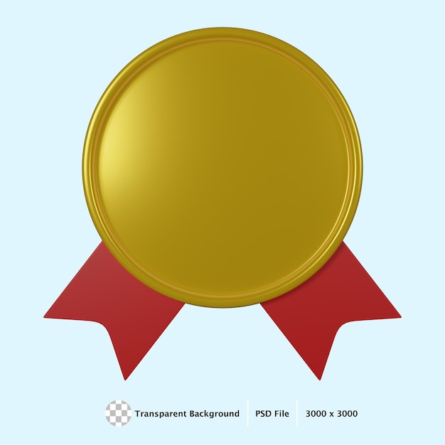 PSD gold medal 3d