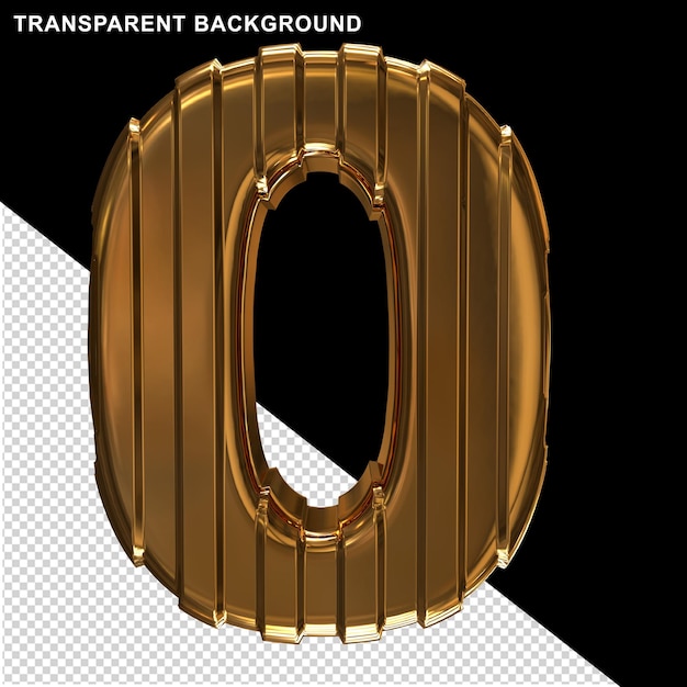 PSD gold with thin vertical straps number 0