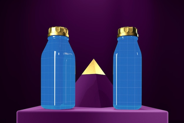 PSD golden juice bottle