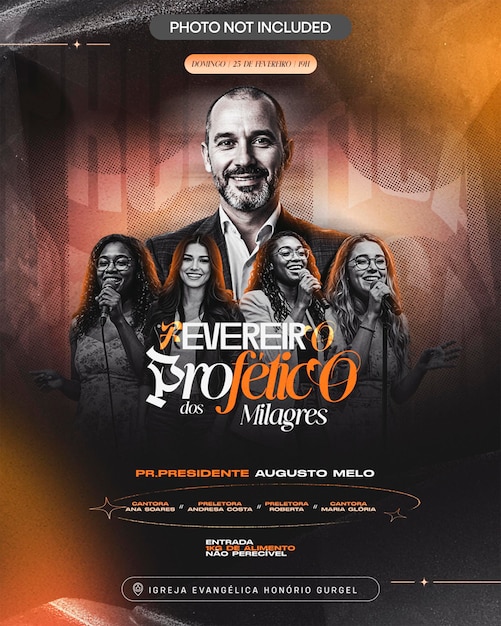 PSD gospel event flyer editable psd