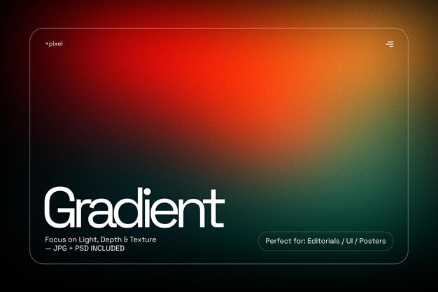 PSD gradient background for editorials and posters