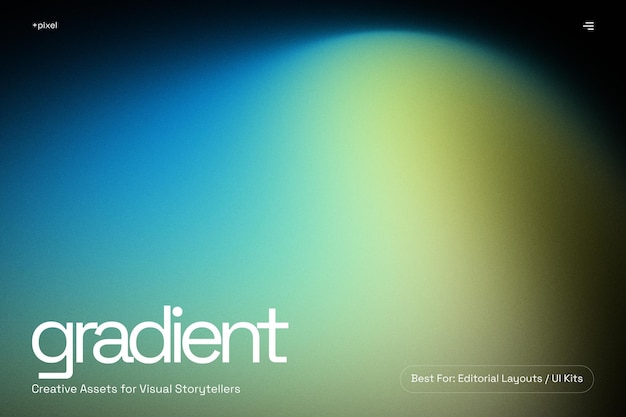 PSD gradient composition editorial layout amp ui kit assets