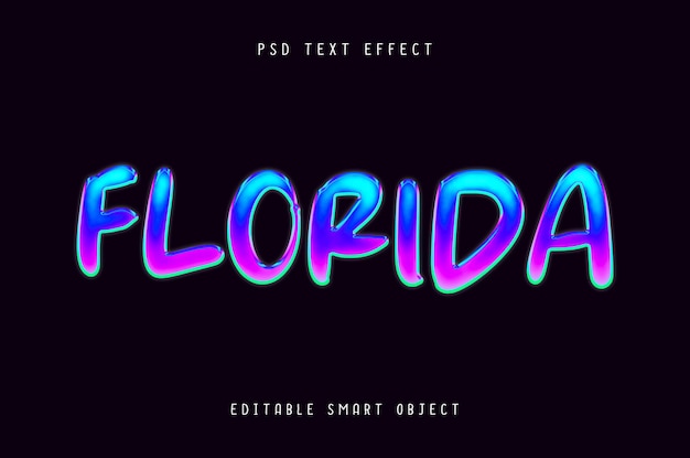 PSD gradient retro 80s style text effect psd template title design
