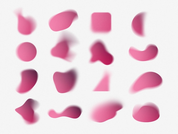 PSD grainy mesh gradient blob shapes
