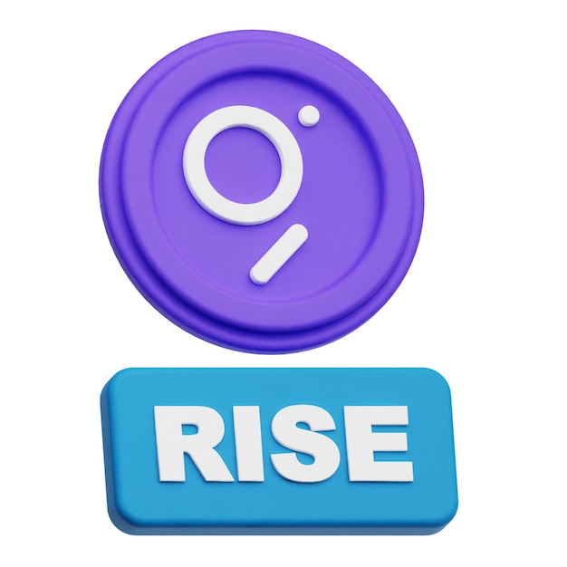 PSD the graph crypto token 3d icon isolated on the white background