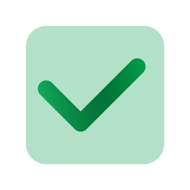 PSD green check button element design psd file transparent background check mark symbol template design
