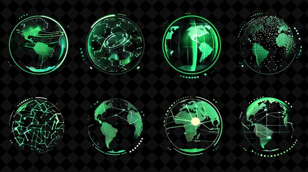 PSD a green globe with the words  world  on it