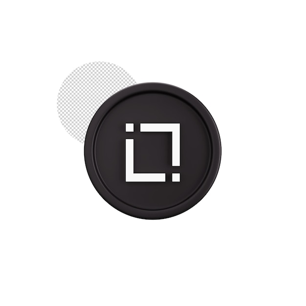 PSD grey binance bnb coin icon in 3d render