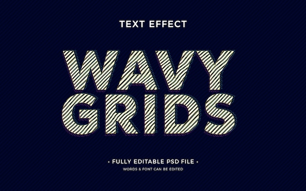 PSD grid text effect