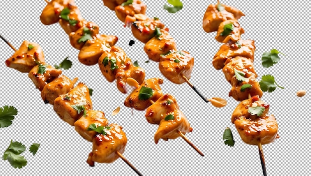 PSD grilled tender chicken satay