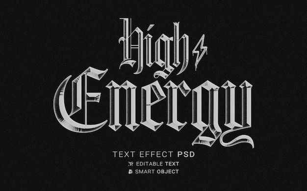 PSD grungy chiseled text effect psd