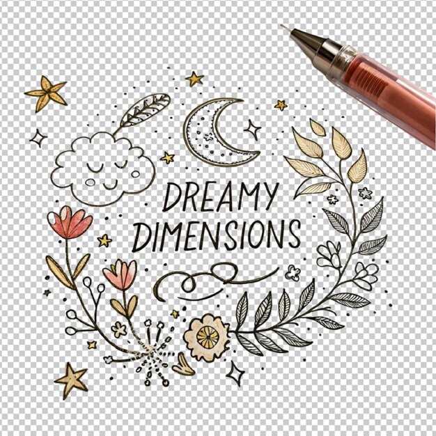 PSD a hand drawn 3d photo