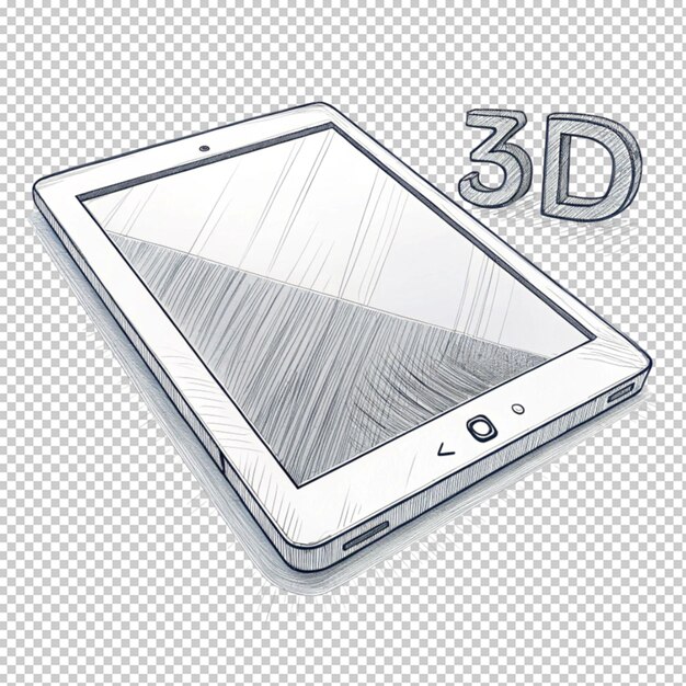 PSD a hand drawn 3d photo