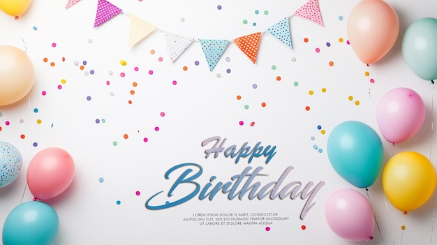 PSD happy birthday poster birthday