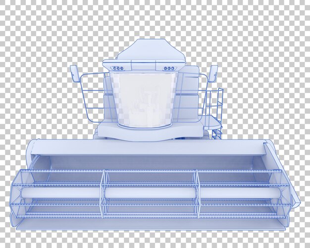 PSD harvester on transparent background 3d rendering illustration