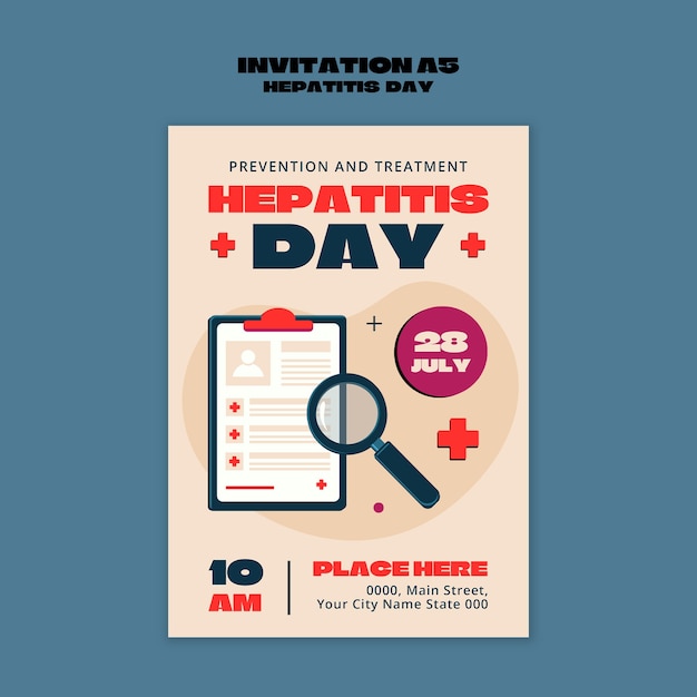 PSD hepatitis day template design