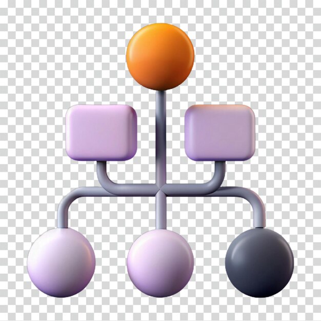 PSD hierarchical structure organizational chart 3d model network diagram system architecture data visualization relational chart tree diagram flowchart management chart