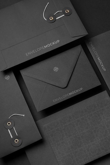 PSD high angle of dark envelope mock-up