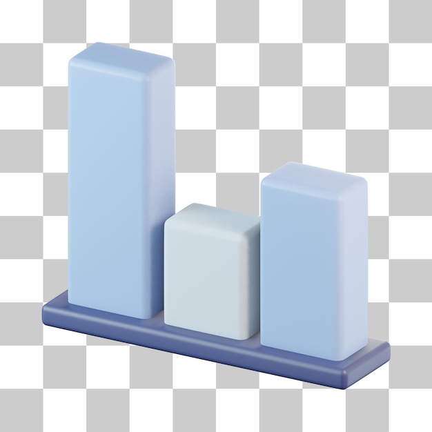 PSD histogram 3d icon